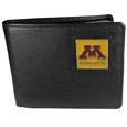 Minnesota Golden Gophers Leather Bi-fold Wallet Packaged in Gift Box